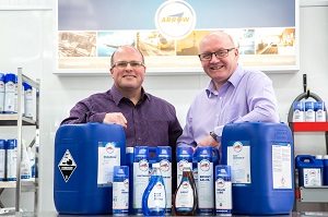 Jonathan Lane (left) and Tony Brealey (right) of Arrow Solutions are pleased with the Â£1m investment programme that will see the company increase its market share in the UK, Middle East and Far East.